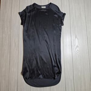 By Malene Birger Harmonise Charcoal Grey Silk Blend TShirt Dress Size XS